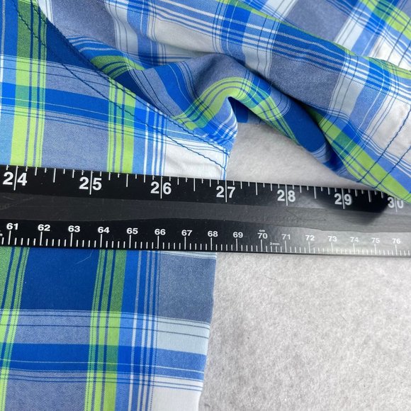 NWOT COLUMBIA Mens XXL Blue Plaid Omni Shield Vented Short Sleeve Fishing Shirt - Picture 8 of 11